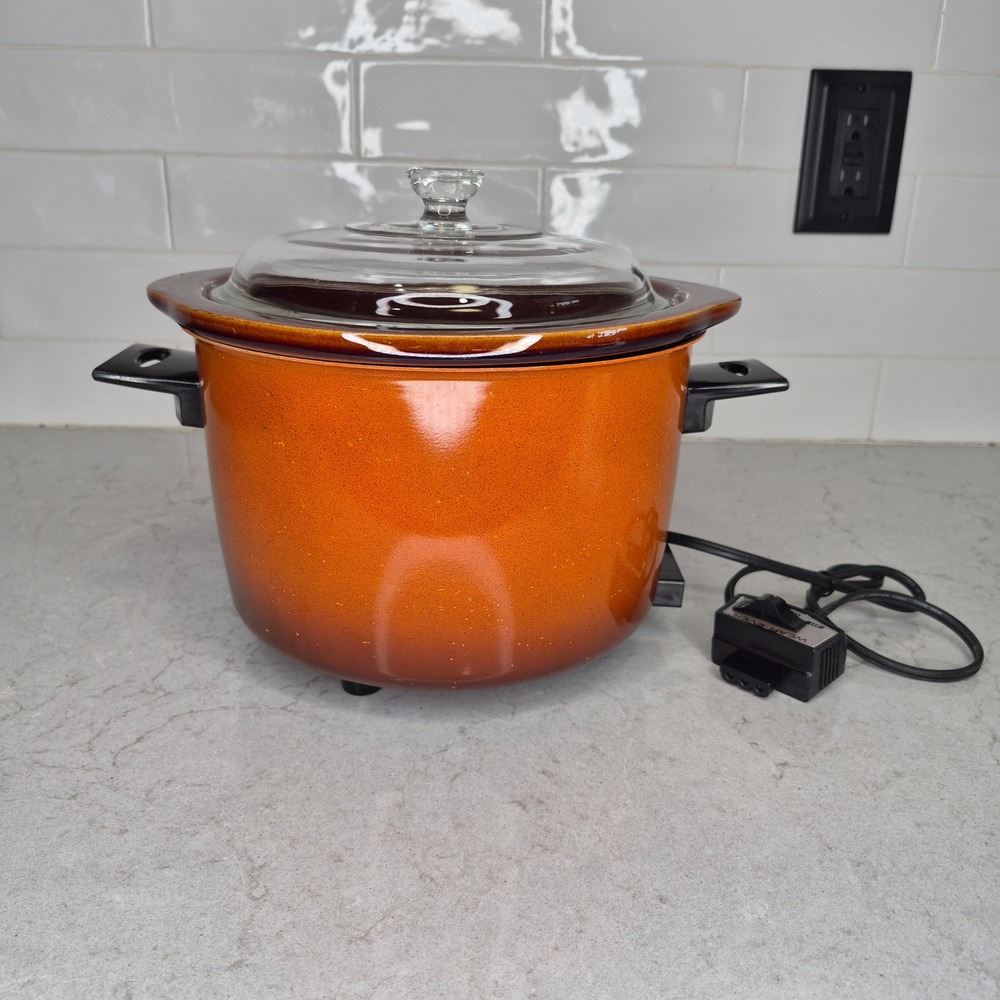 Wear-Ever Slow Cooker Vintage 3.5 Quart Burnt Orange